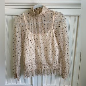 High neck top with built in tank.